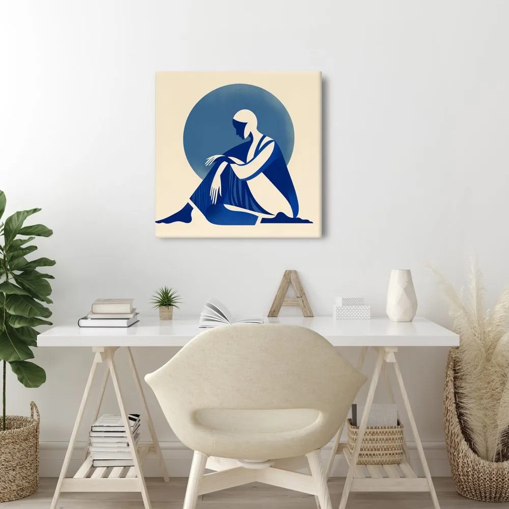 Kép meditáció kék árnyalatokban