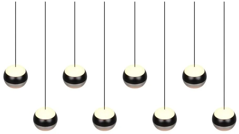 Fekete-ezüstszínű LED függőlámpa Orbit – Trio Select