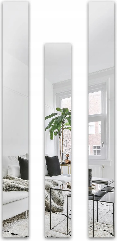 Asym szimmetrikus fali tükör szett 2x 30x170 cm, 1x 30x150 cm