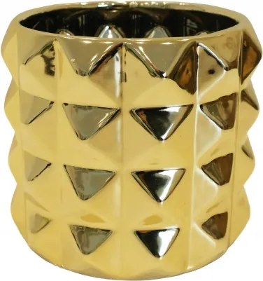 Virágtartó Fedél Arany Kerámia Virágok Növények Dekoratív Polnix