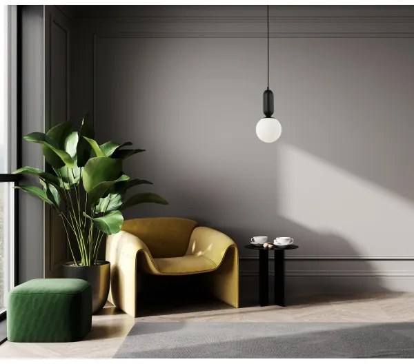 ITALUX PND-02340-1S-BK - Csillár zsinóron ALDEVA 1xE27/40W/230V fekete