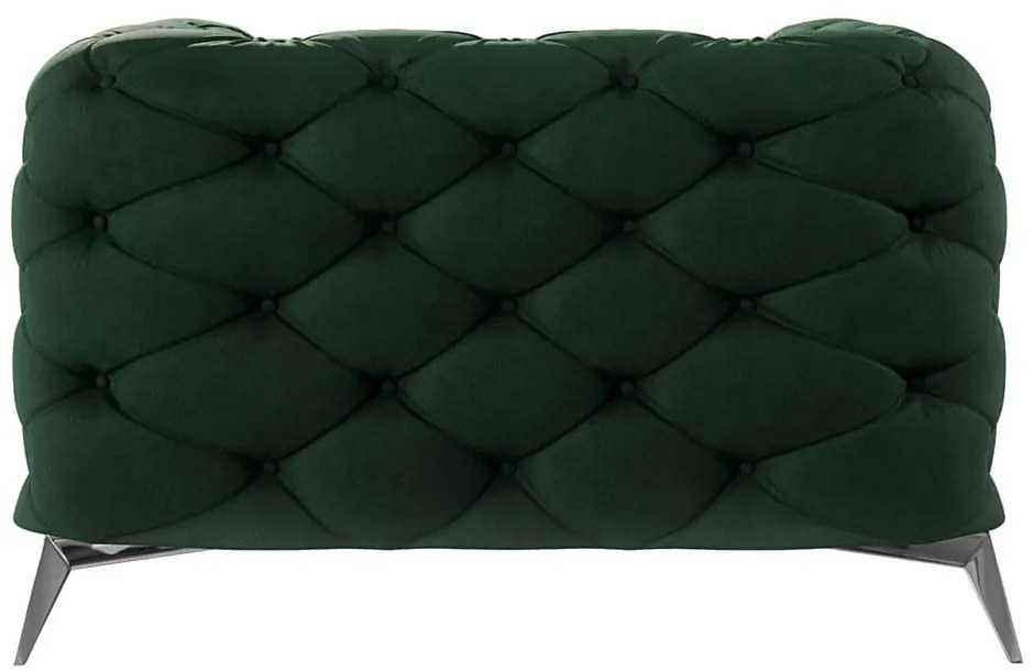 Sötétzöld bársony fotel Chelsea – Ropez