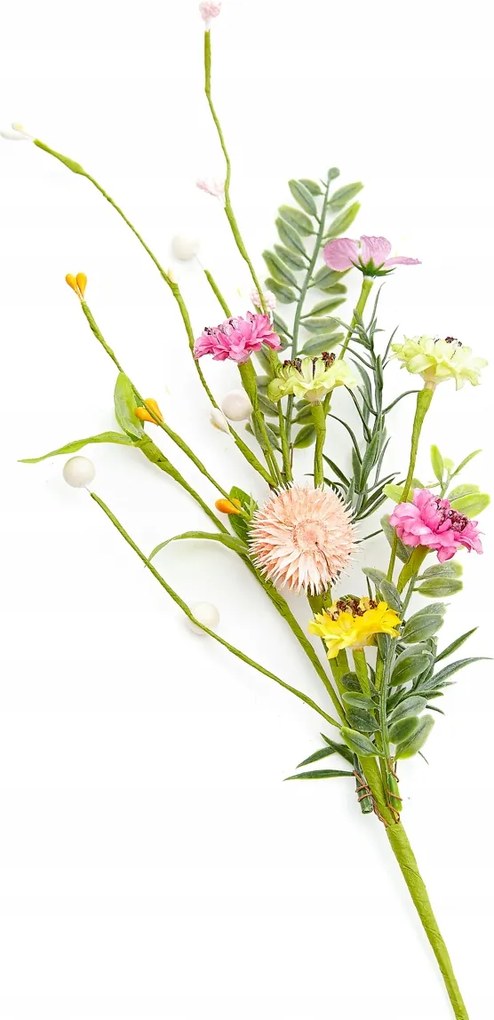 Flos műág színes virágokkal 45 cm Homla