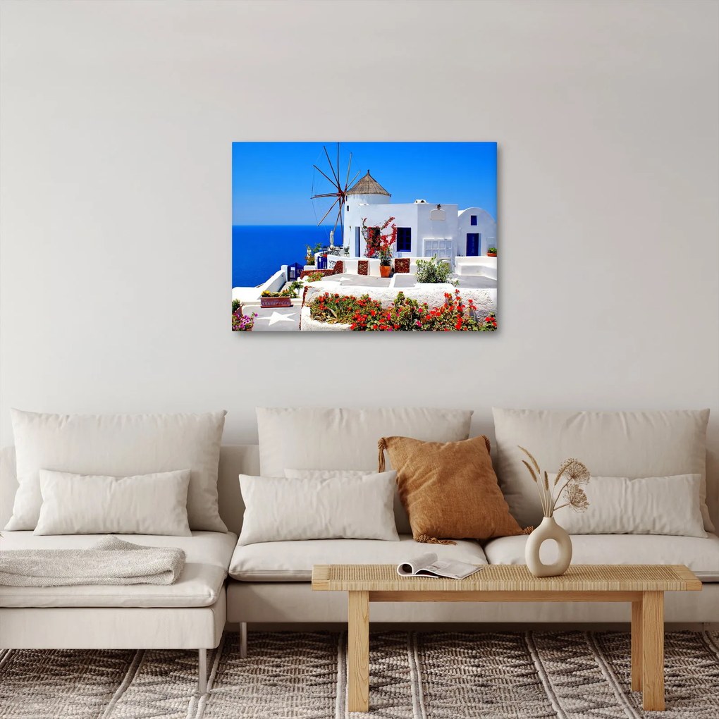 Kép - Kis ház Görögországban (70x50 cm)