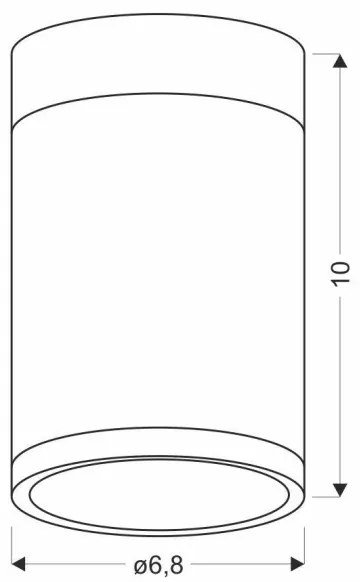 Mennyezeti lámpa TUBA GU10/15W/230V