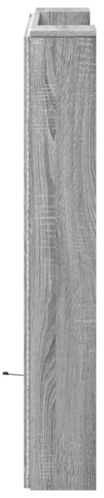 szürke sonoma színű áthidalószekrény LED-ekkel 100x16,5x103,5cm