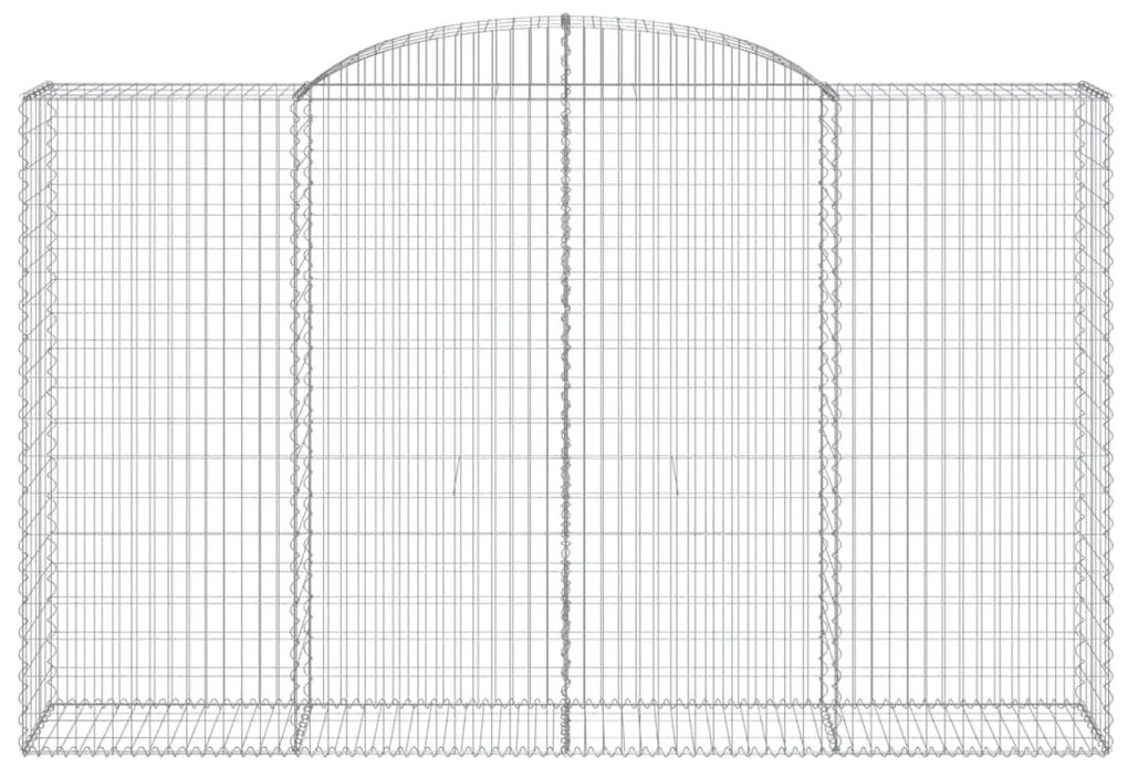 8 db íves horganyzott vas gabion kosár 300x50x180/200 cm