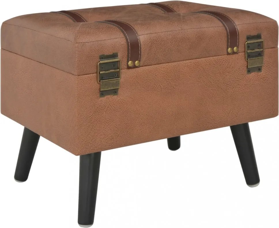 barna műbőr tárolóülőke 40 cm