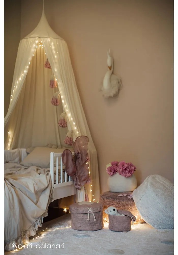 Krémszínű mosható kézi szövésű pamut gyerek szőnyeg 140x200 cm Kim – Lorena Canals