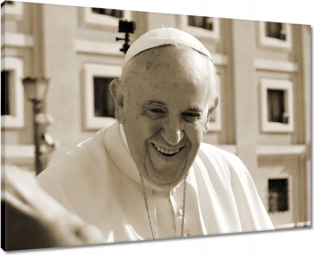 Vászonkép 70x50 Ferenc pápa Portré