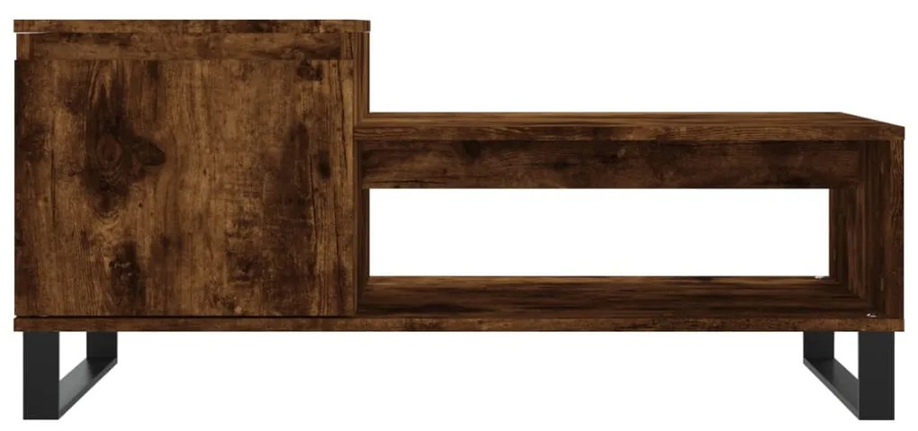 Füstös tölgy színű fatermék dohányzóasztal 100 x 50 x 45 cm