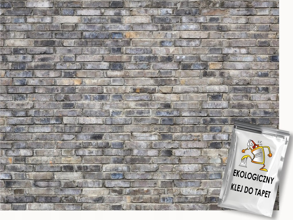 Fotótapéta Flizelina Tégla Fal Loft Ipari Szürke 150x105 ragasztó