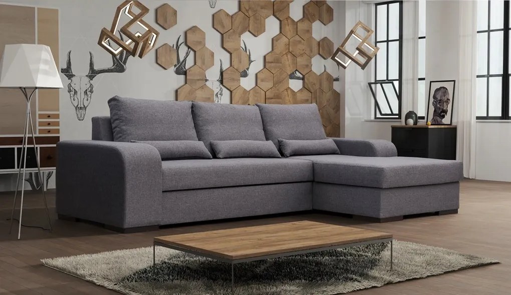 Sarokkanapé Violeta (sötétszürke) (J). Akció -17%. 1031340