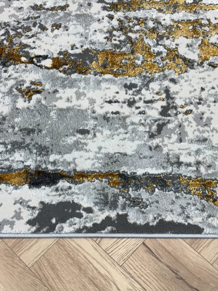 Sunset szürke-arany design szőnyeg 60x220