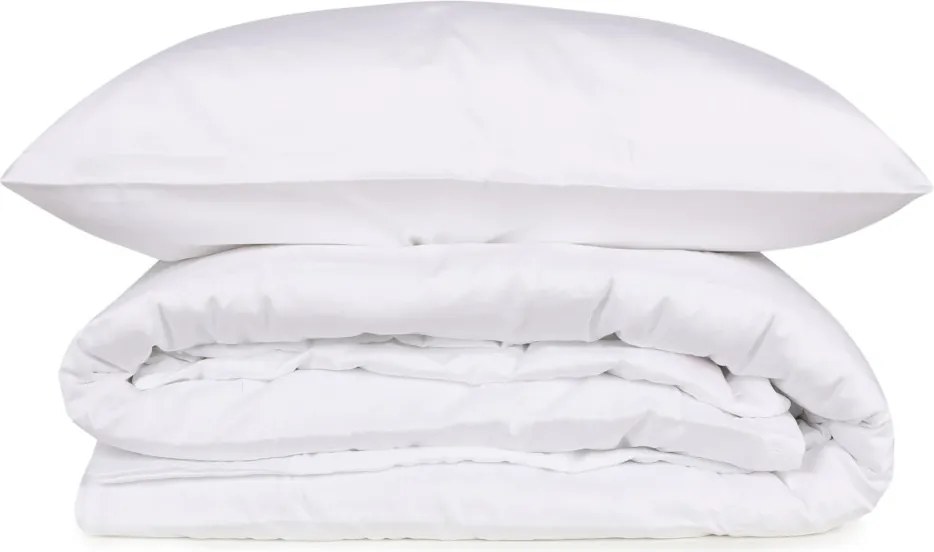 Elegant pamut szatén dupla ágyneműhuzat garnitúra 200 × 220 cm, fehér