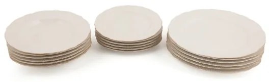 18 darabos étkészlet fehér/arany/porcelán