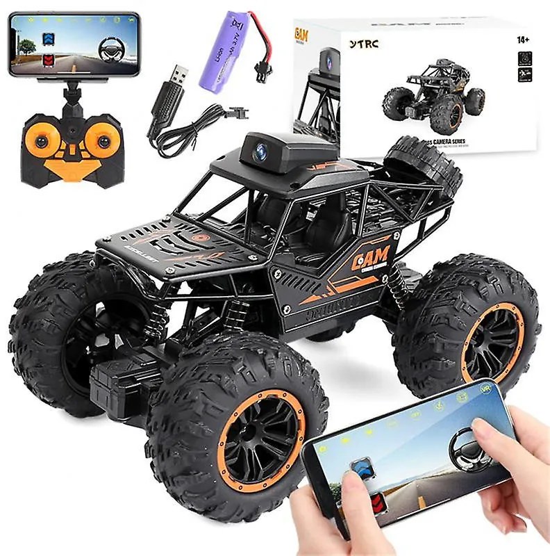1:18 Távirányítós Sziklamászó Terepjáró HD Wifi Kamerával 4 WD hajtás 3.7V Akku Kamerás Autó