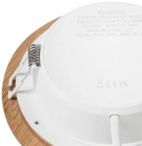 LED Beépíthető lámpa WOODY SPOT LED/12,5W/230V 3000K tölgy ø 16 cm