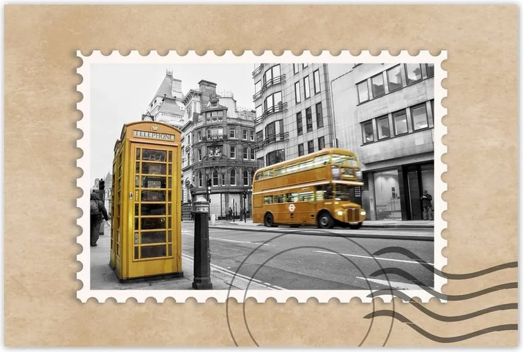 Poszterek 90x60 Sárga londoni busz