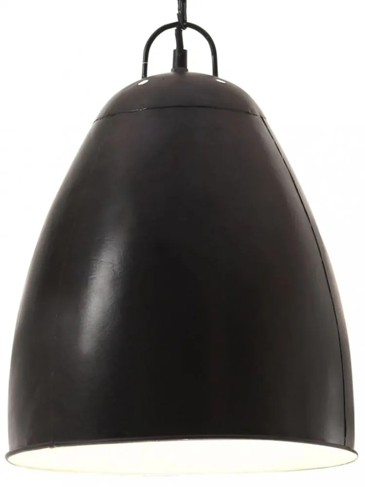 kerek fekete ipari függőlámpa 25 W 32 cm E27