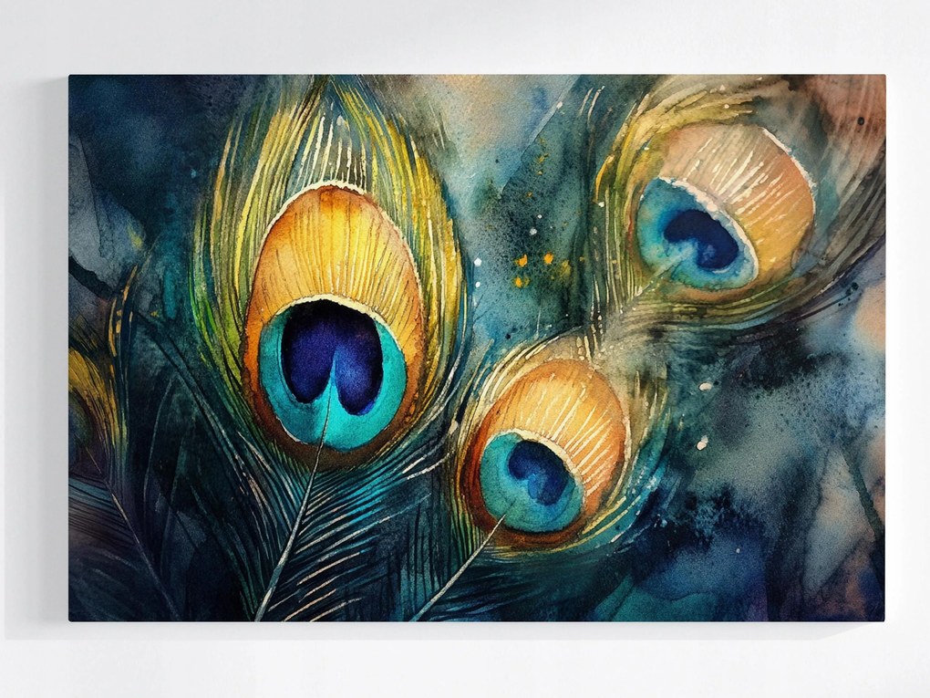 Poszter Természet Dekoráció Toll Madár Páva 120x80