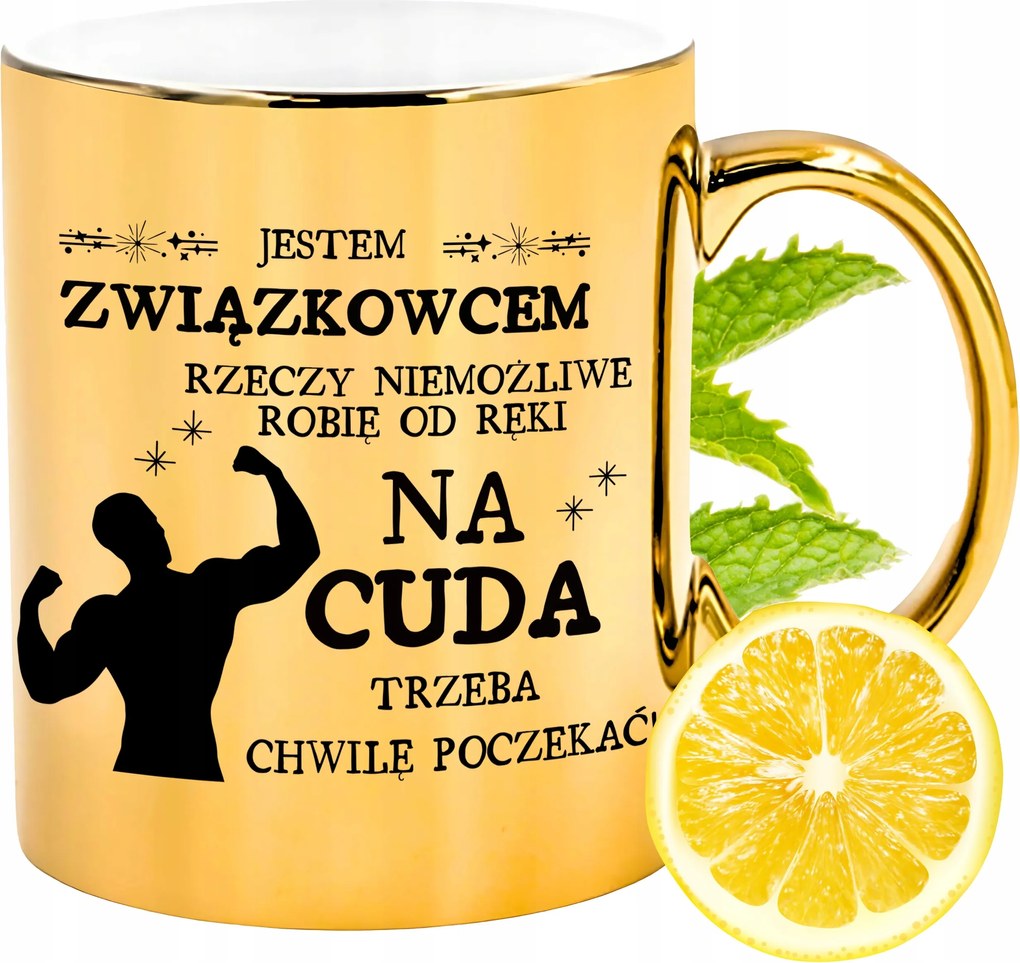 Arany csillogó bögre szakszervezeti ajándék fényképes nyomtatással