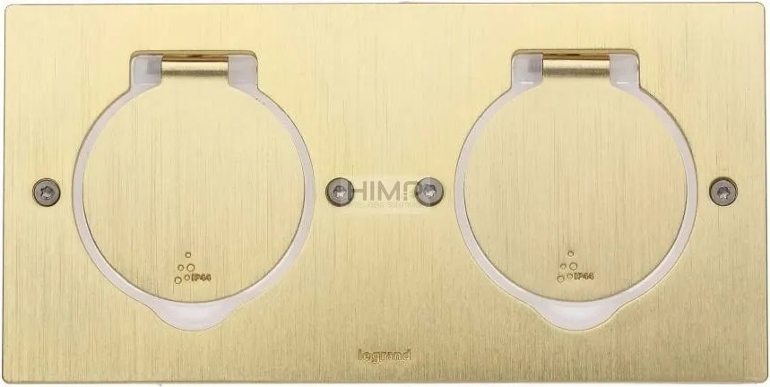 Padló aljzat fedél dupla Sárgaréz