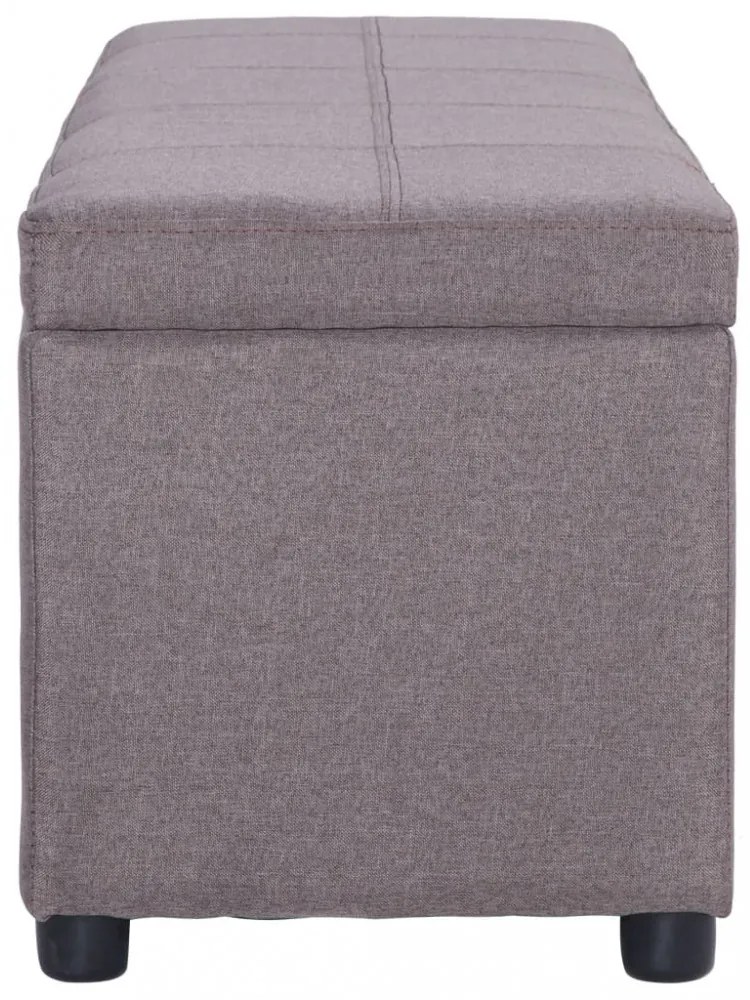 szürkésbarna poliészter pad tárolórekesszel 116 cm