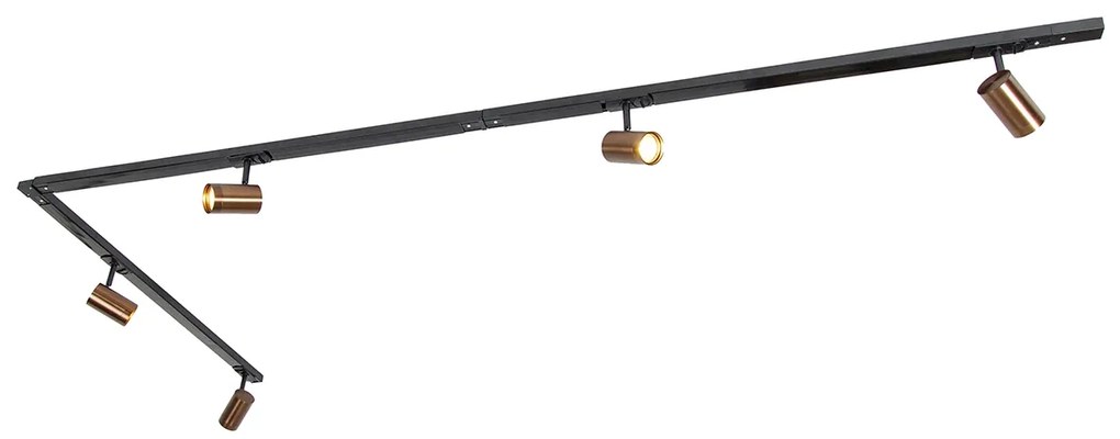 Modern 1 fázisú sínrendszer 5 Wifi GU10 sötét bronzzal - Jeana