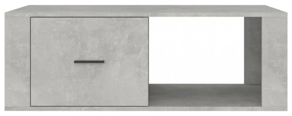 betonszürke szerelt fa dohányzóasztal 100x50,5x35 cm
