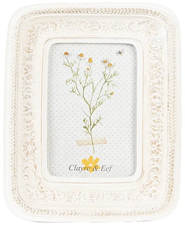 Bordűrös bézs színű vintage képkeret 10x15 cm