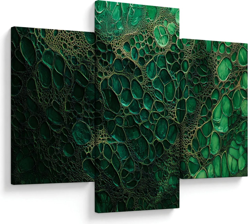 Kép - Zöld mikroszkópos kép (90x60 cm)