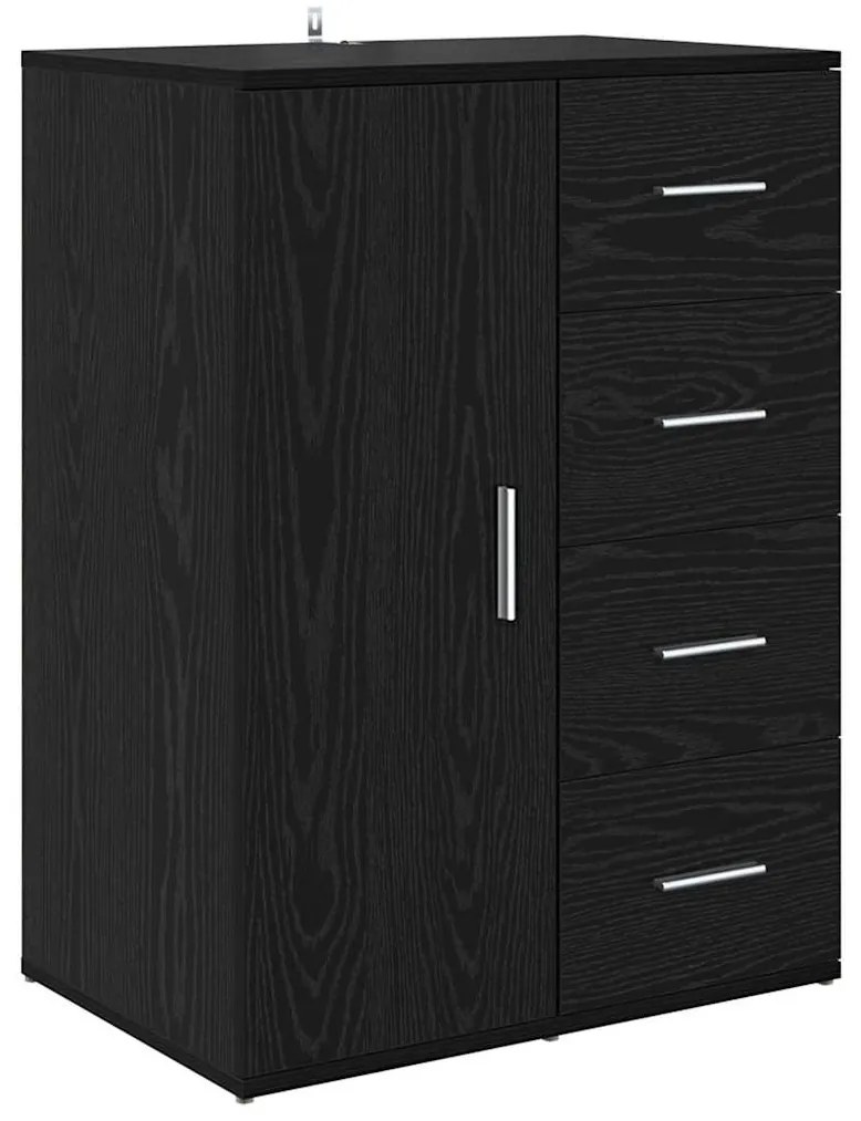 Oldalszekrények Corona 2 pcs Fekete tölgy 59 x 39 x 80 cm