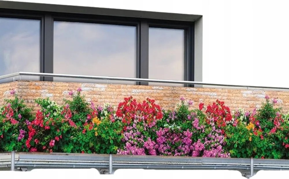 Maszkoló Virágmintás Erkélyvédő 5 m x 85 cm