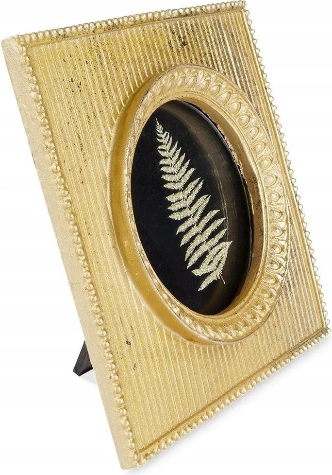 Fényképkeret Arany Üveg 10X10 CM Négyzet Alakú Dekoratív