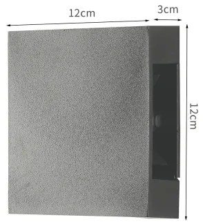 Brilagi - QUADRAY LED/4W/230V kültéri fali lámpatest, antracit, IP65
