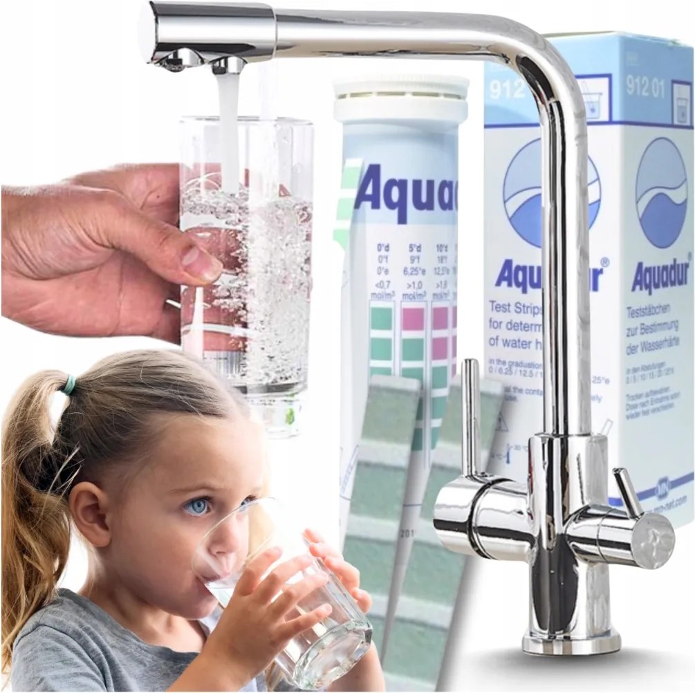 Konyhai Csaptelep Háromutas, forgatható kifolyócsővel Konyhai csaptelep Króm szűrő