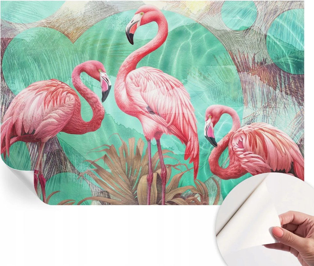 Öntapadós Stílusos Dekoratív Fotótapéta Egzotikus madarak 104x70 cm