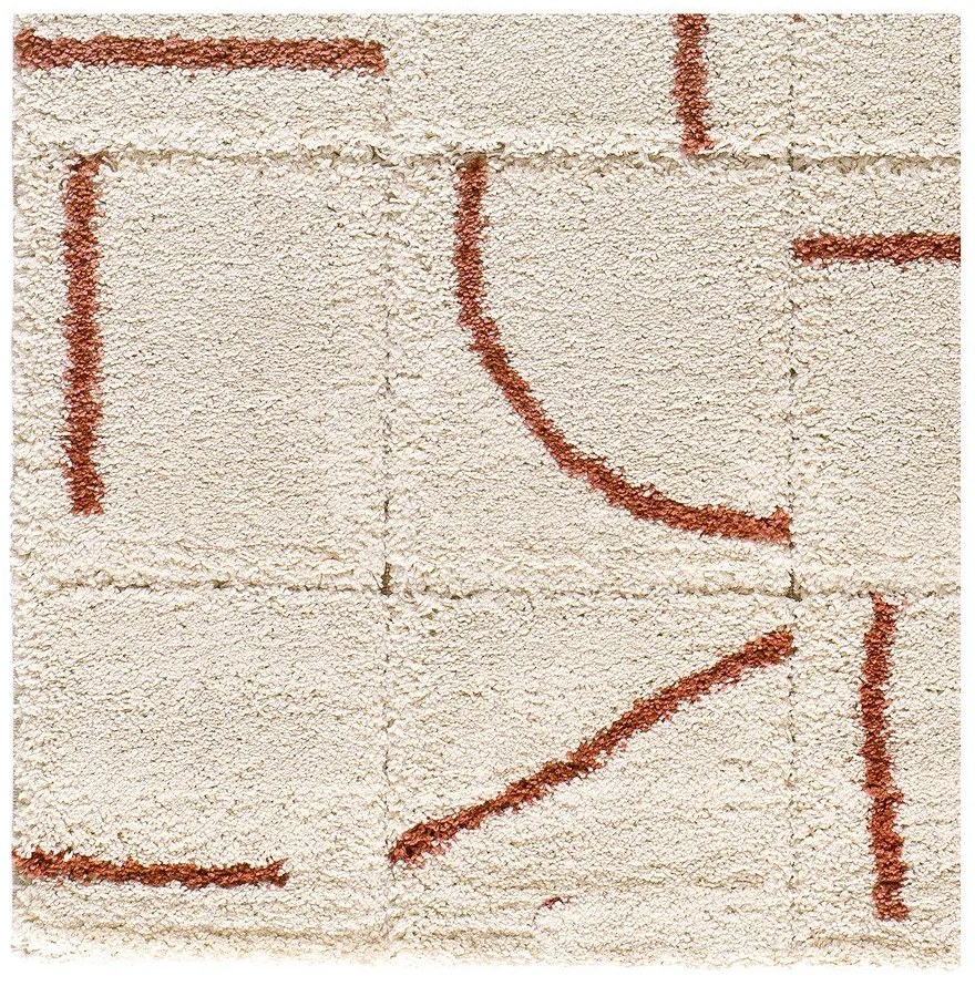 Téglavörös-krémszínű szőnyeg 60x120 cm Brenda – Universal