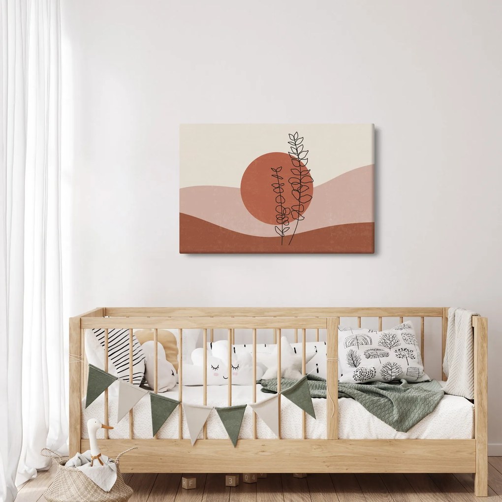 Kép - Boho levelek N⁰1 (90x60 cm)