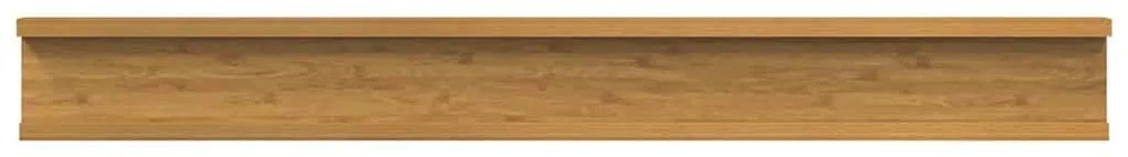vidaXL Falpolc polcokkal tárolóval 4 pcs Bézs 80 x 9 x 3 cm Faanyag