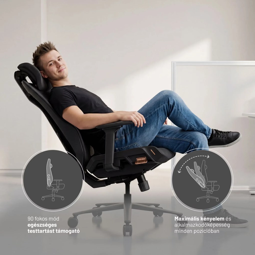 Ergonomikus irodai szék fekete: Diablo V-Flash Ultra Black