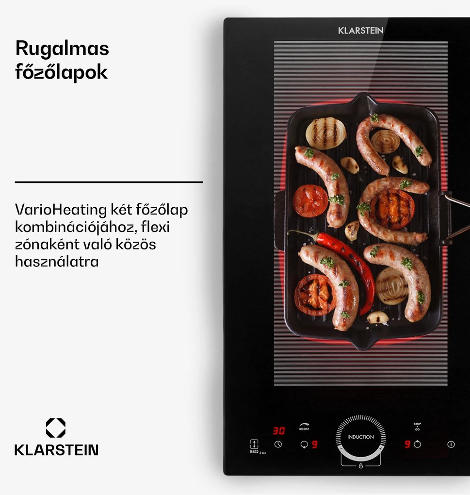 Klarstein Delicatessa Slim, indukciós főzőlap, 3500 W, időzítő, fekete