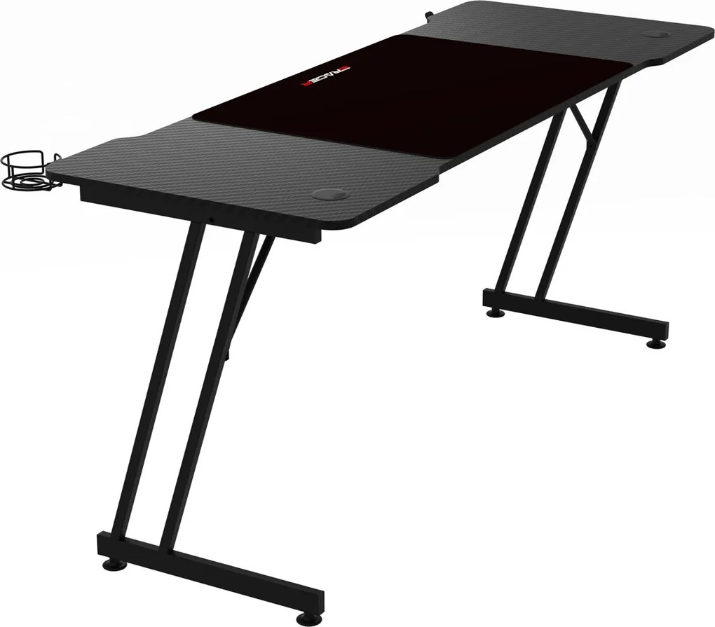 NERO karbon gamer asztal 140 × 60 cm