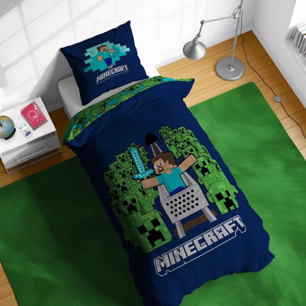 Minecraft Game Over Creepers ágyneműhuzat 140×200cm, 70×90 cm