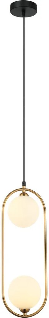 Italux modern függeszték lupus antik sárgaréz fehér itxpnd-3965-2-bro