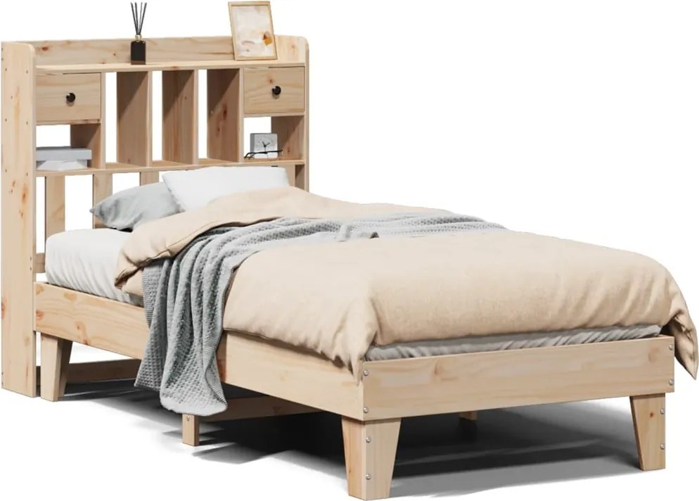 vidaXL tömör fenyőfa ágykeret matrac nélkül 90 x 190 cm