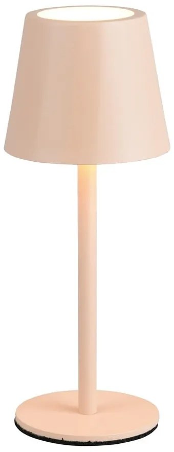 Krémszínű LED asztali lámpa fém búrával (magasság 21 cm) Diaz – Reality