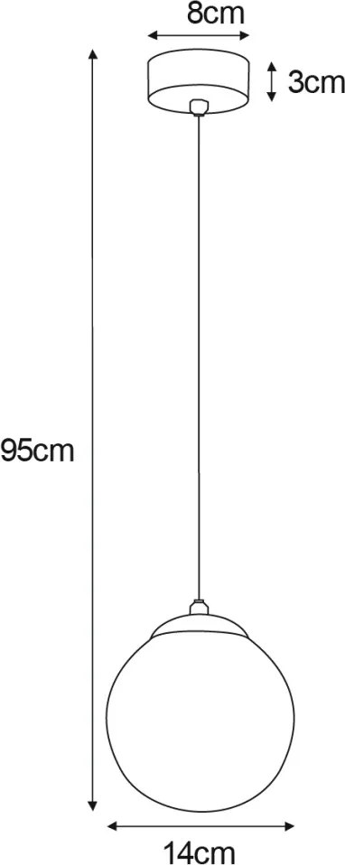 KAJA K-5410 GRAND Egyágú Függesztett Lámpa Fém E14 IP20