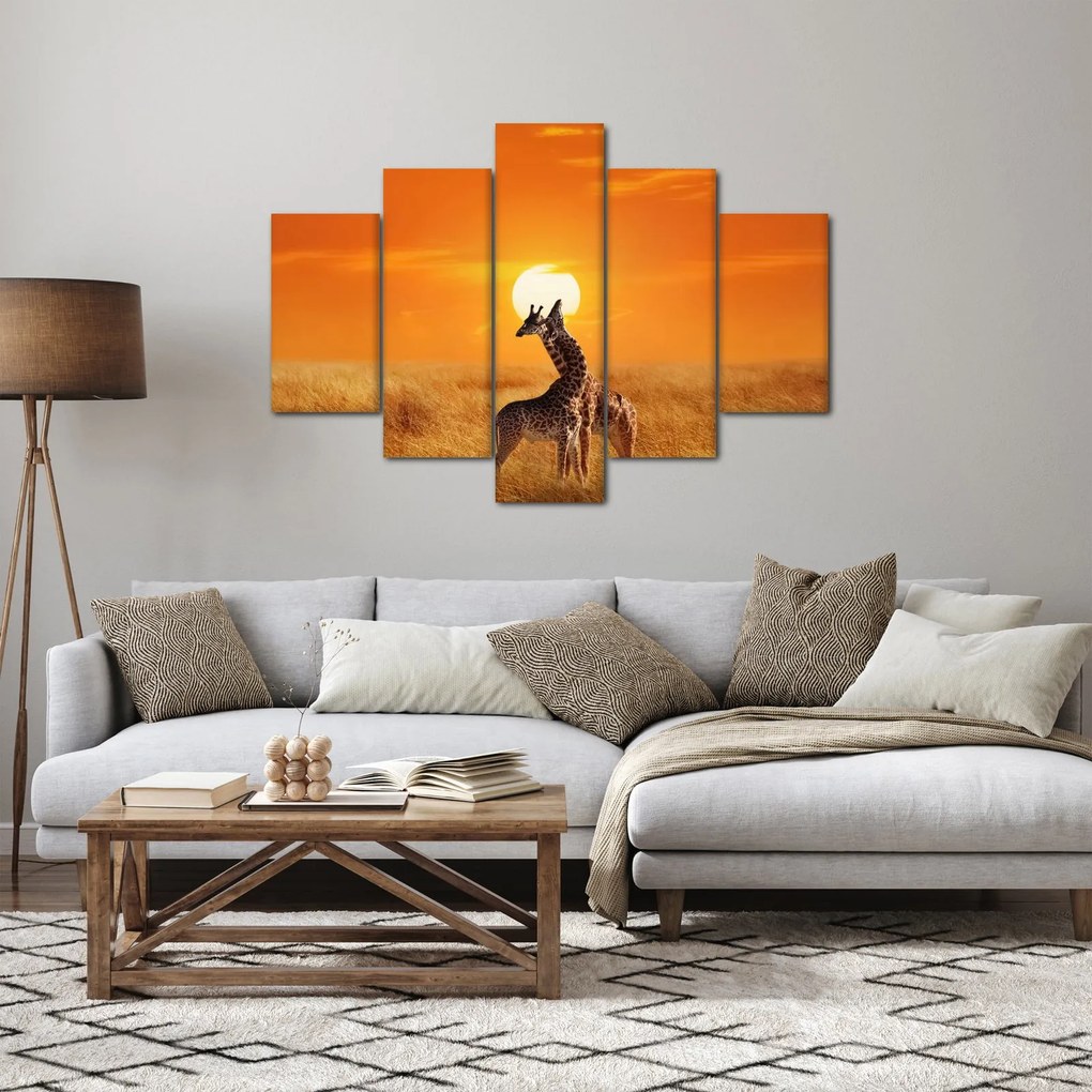 Kép - Zsiráfok a Serengeti Nemzeti Parkban (150x105 cm)